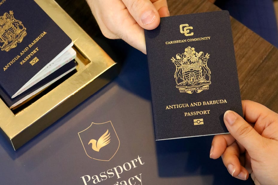 Close-up of elegant international passports symbolizing legacy and prestige